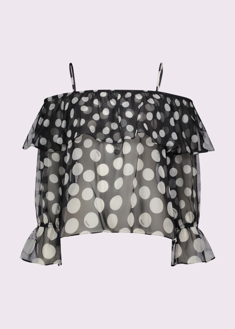 Blouse en chiffon imprimé pour femme