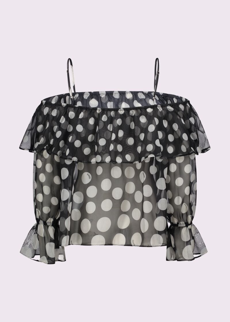 Blouse en chiffon imprimé pour femme