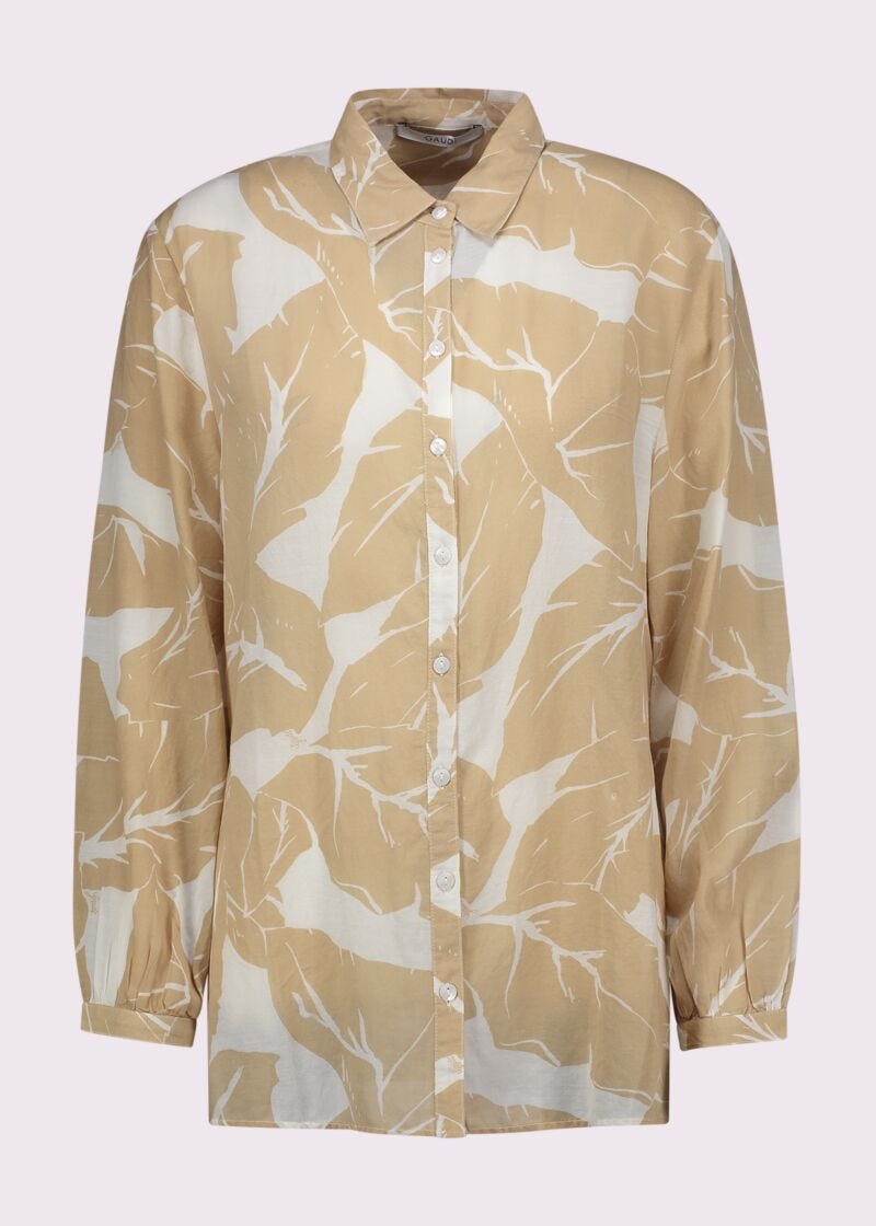 Camicia da donna con nodo e maniche lunghe