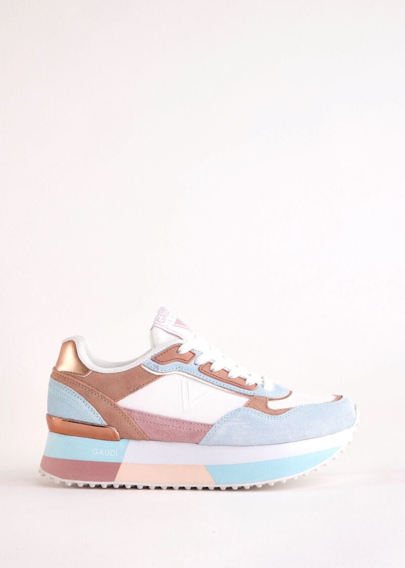 Suede running sneakers