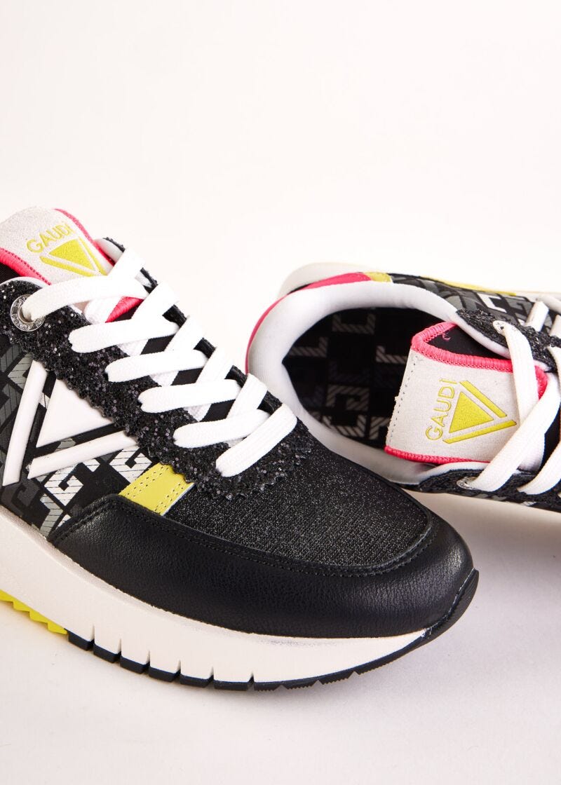 Sneaker running in pelle e nylon