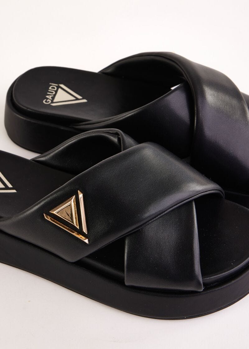 Sabot neri in similpelle