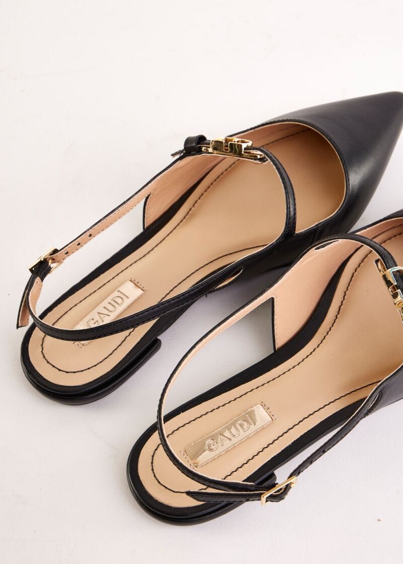 Escarpins noirs en cuir