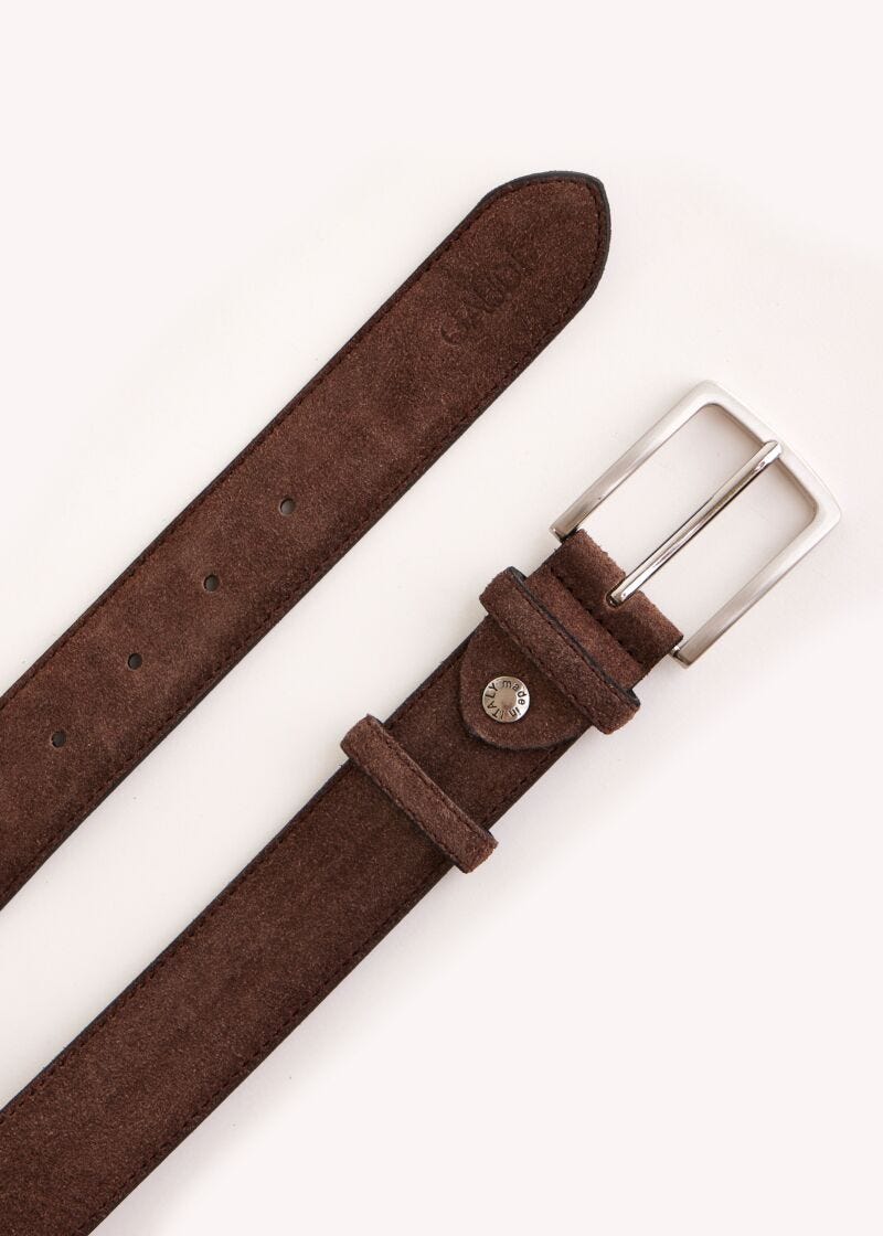 Brown leather belt