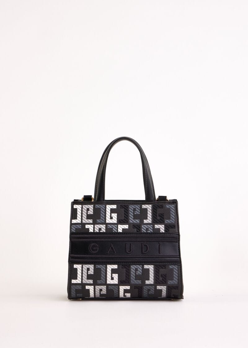 Sac à main noir avec logo