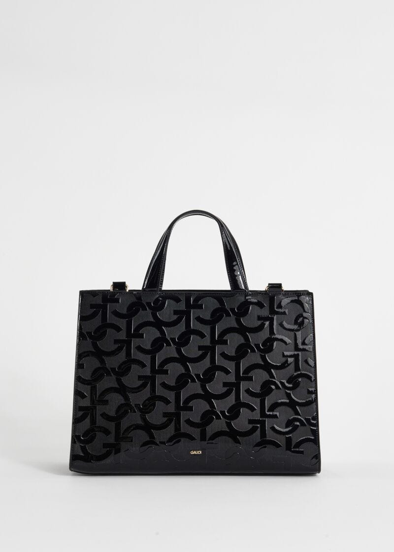 Sac à main noir avec logo