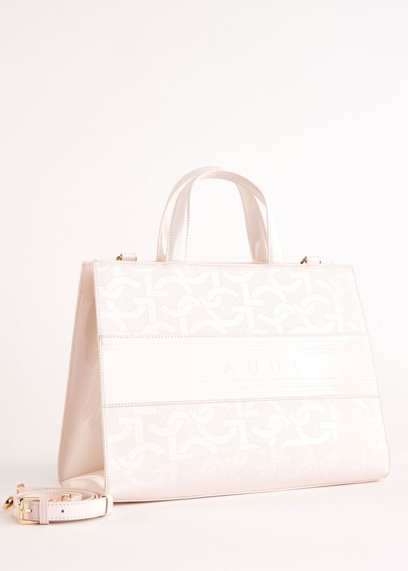 Sac à main blanc avec logo