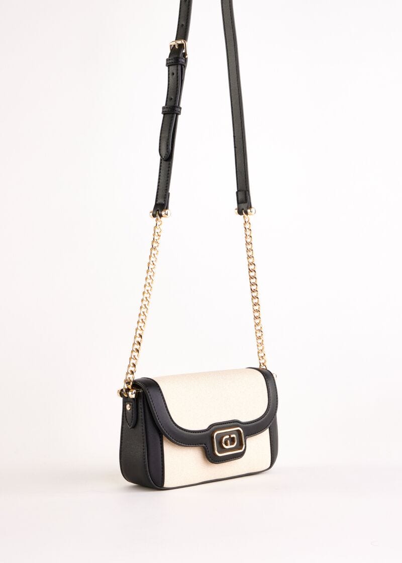 Borsa crossbody bianca e nera