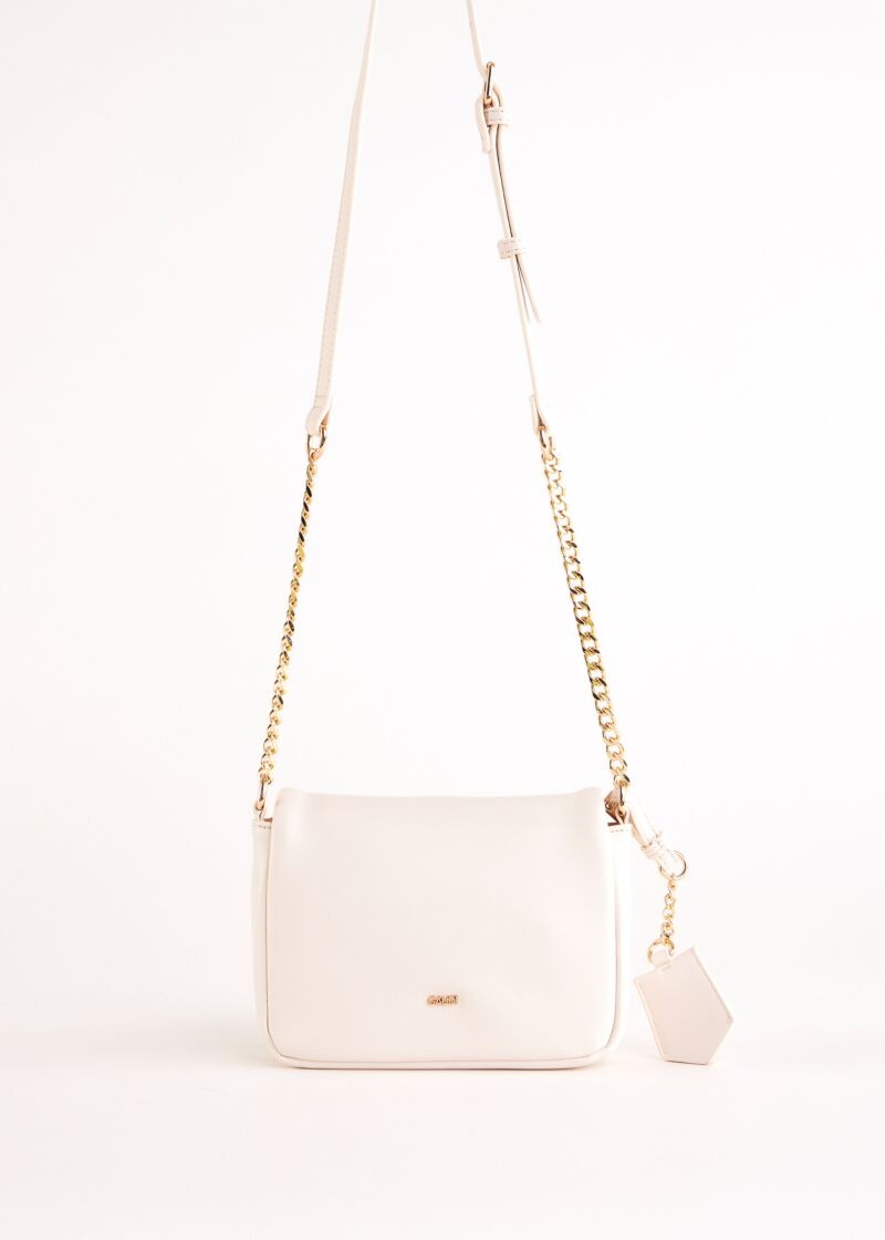 Sac à bandoulière blanc en matière synthétique