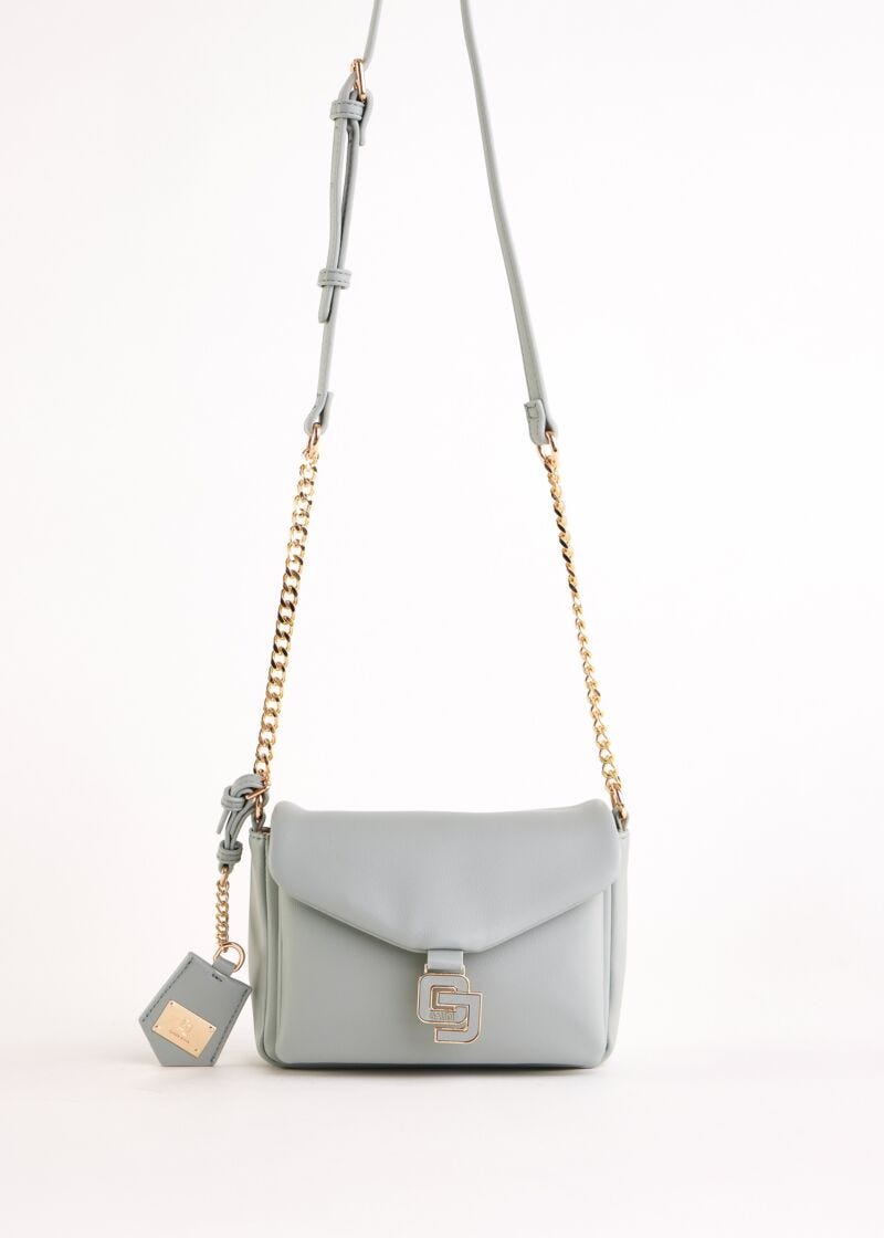 Faux-leather crossbody bag