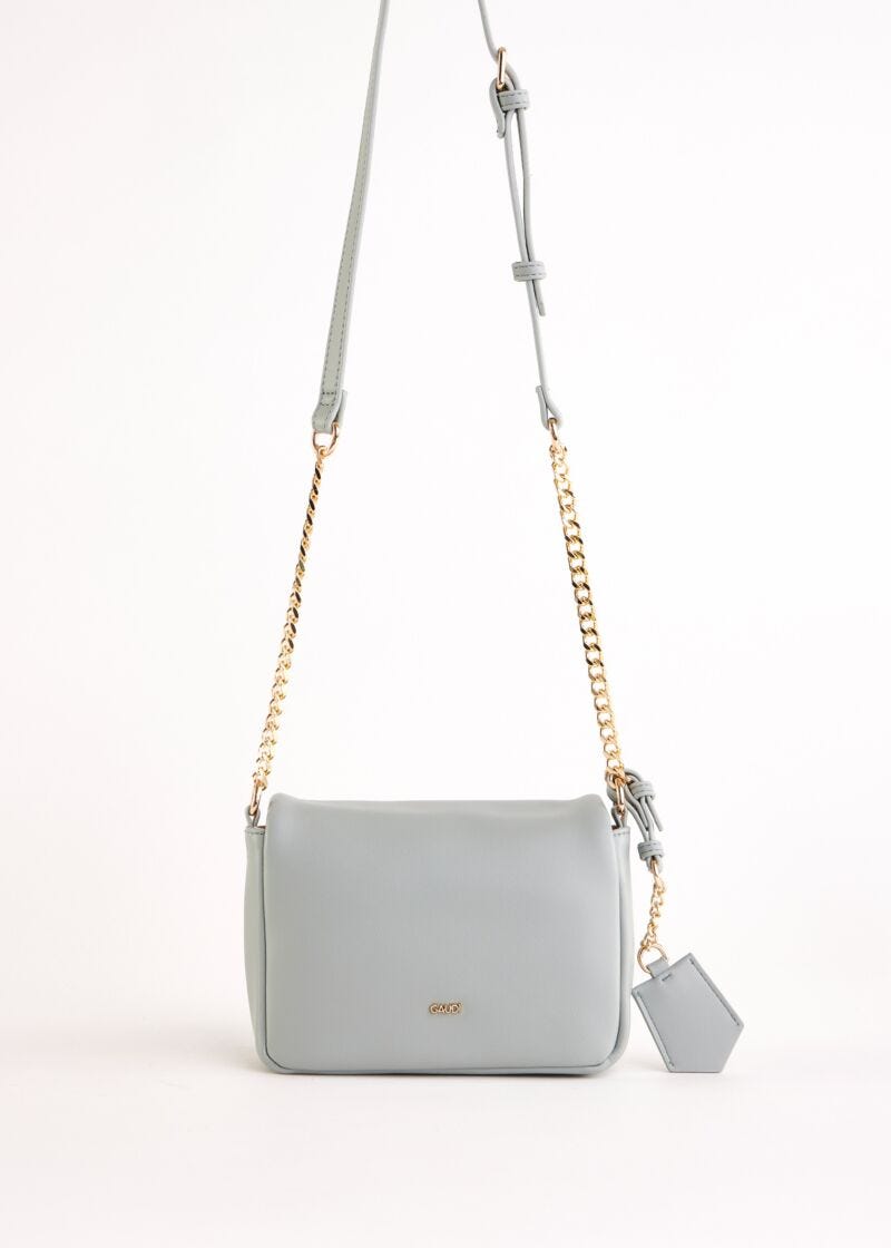 Faux-leather crossbody bag