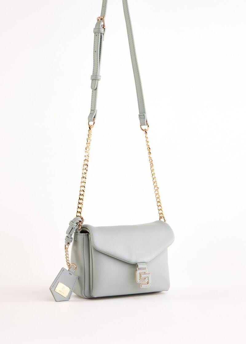 Faux-leather crossbody bag