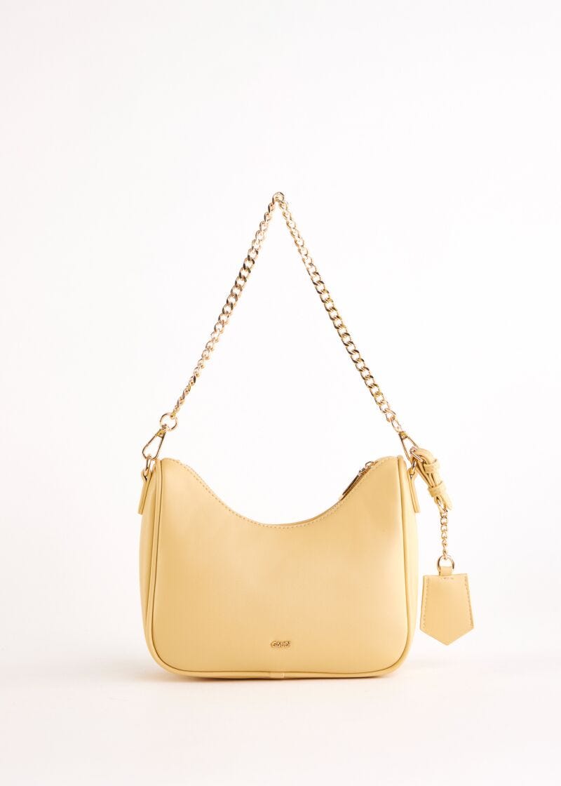 Borsa hobo gialla in similpelle