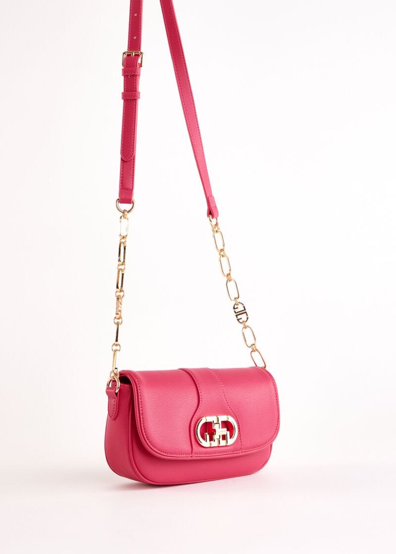 Borsa crossbody fucsia in similpelle