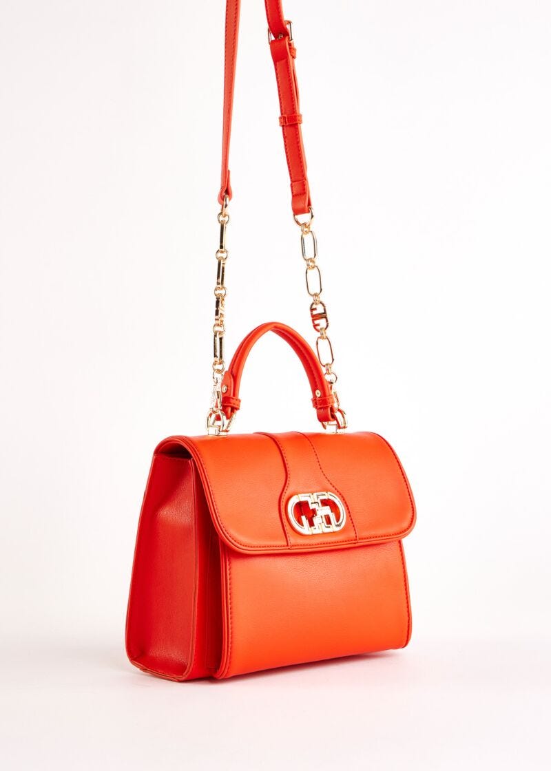 Borsa business rossa con tracolla