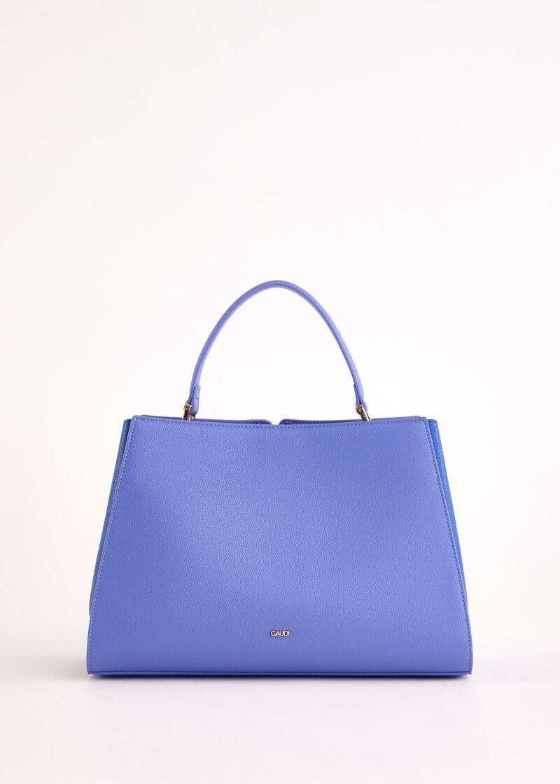 Sac à main bleu en matière synthétique