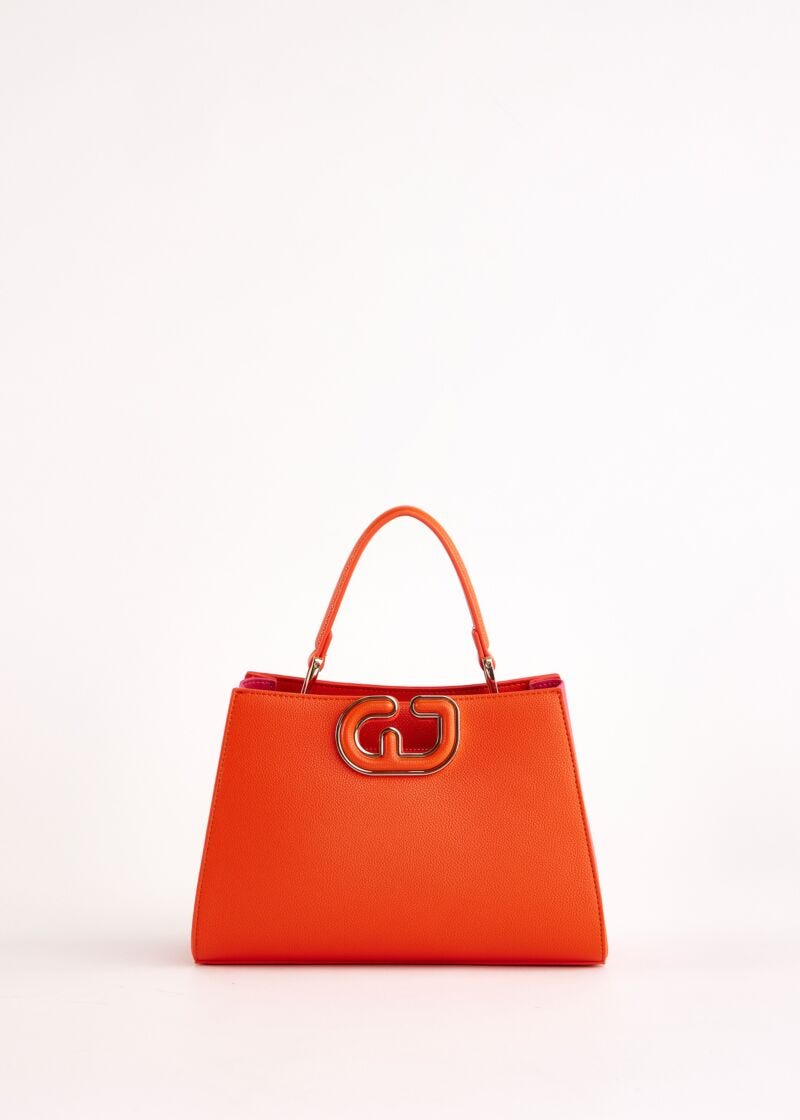 Orange top handle bag