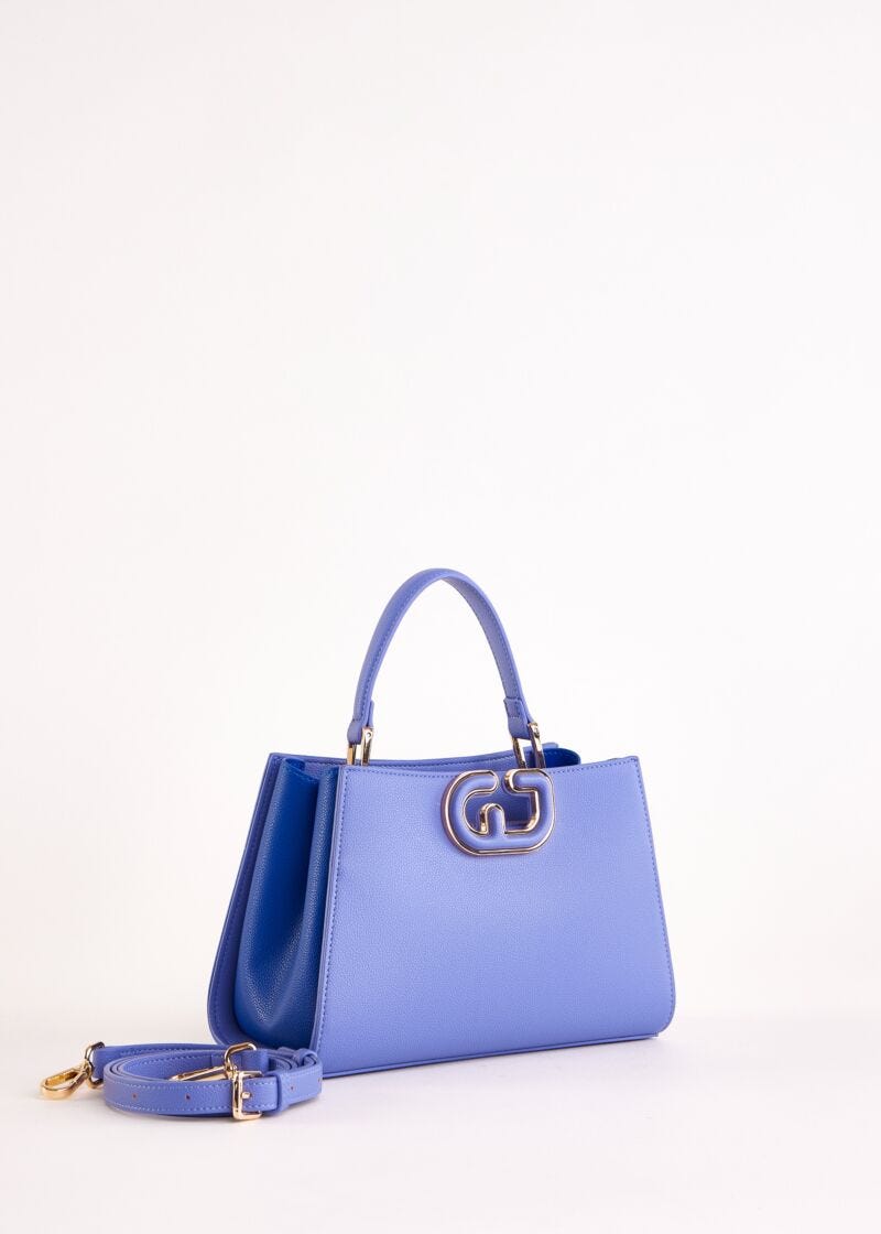 Sac à main bleu en matière synthétique
