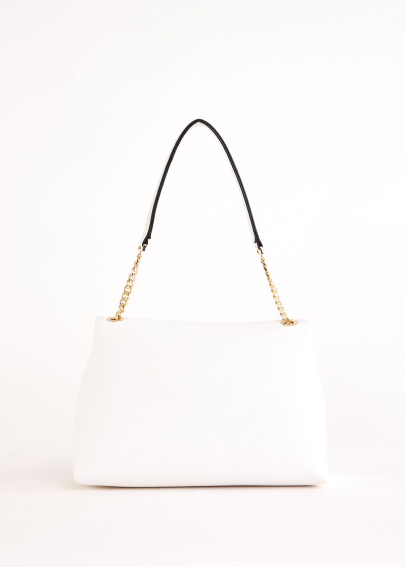 Sac porté épaule blanc en matière synthétique