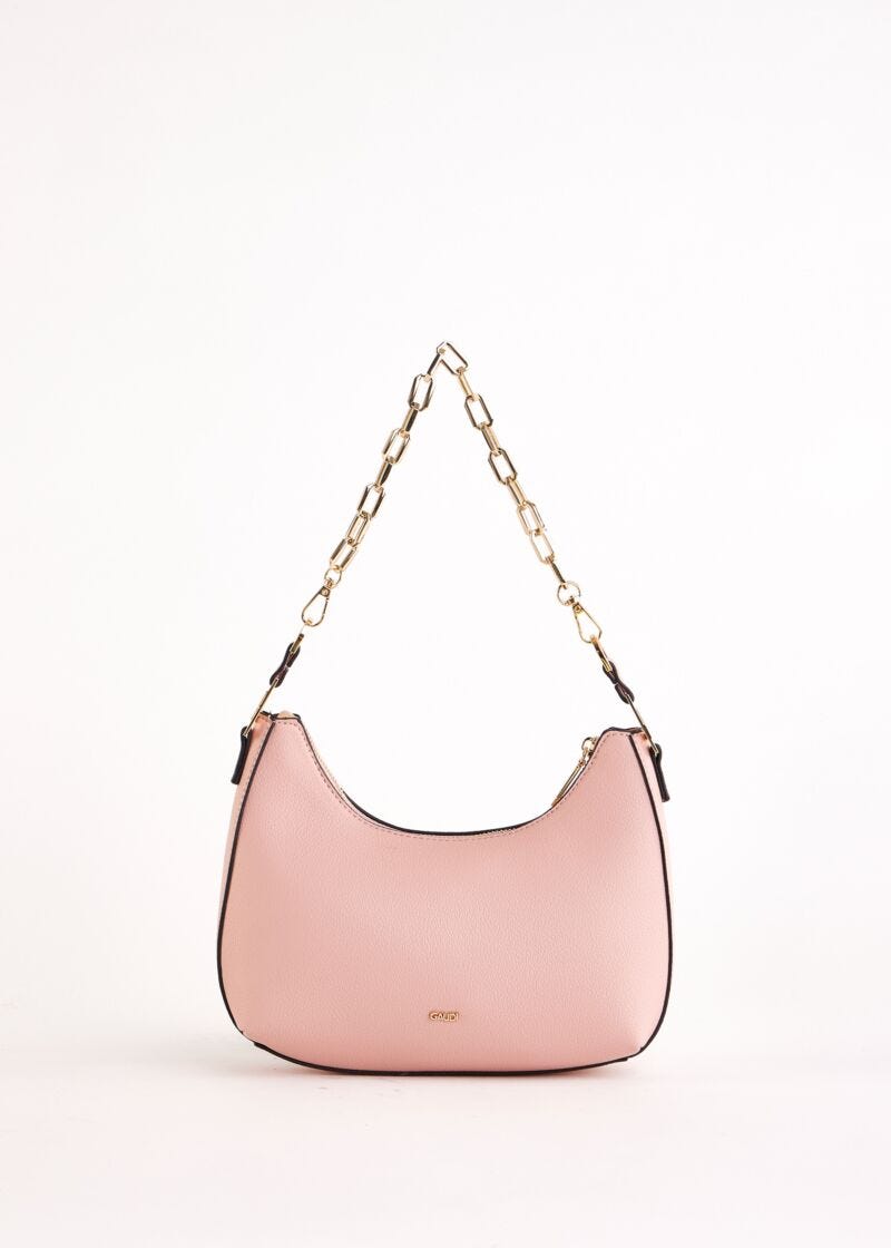 Borsa a spalla rosa con tracolla