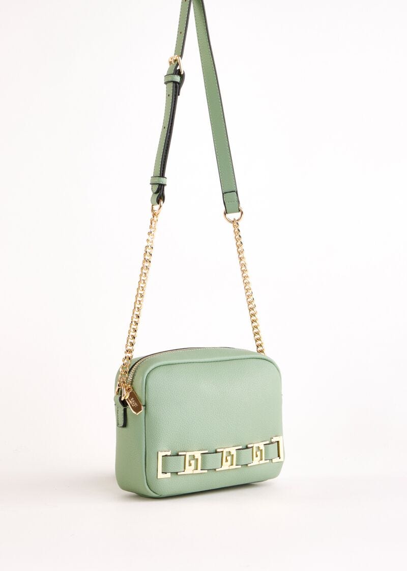 Borsa crossbody verde in similpelle