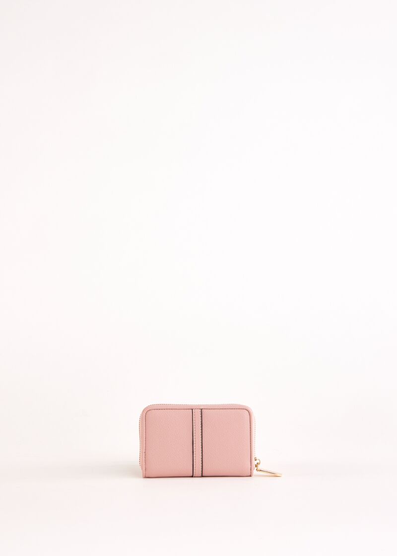 Pink zip-around wallet