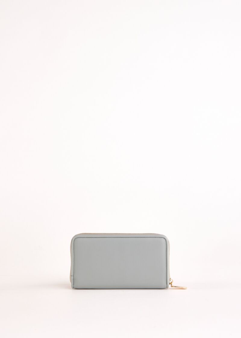 Light blue zip-around wallet