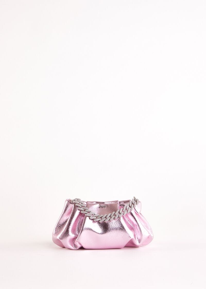 Pink laminated clutch