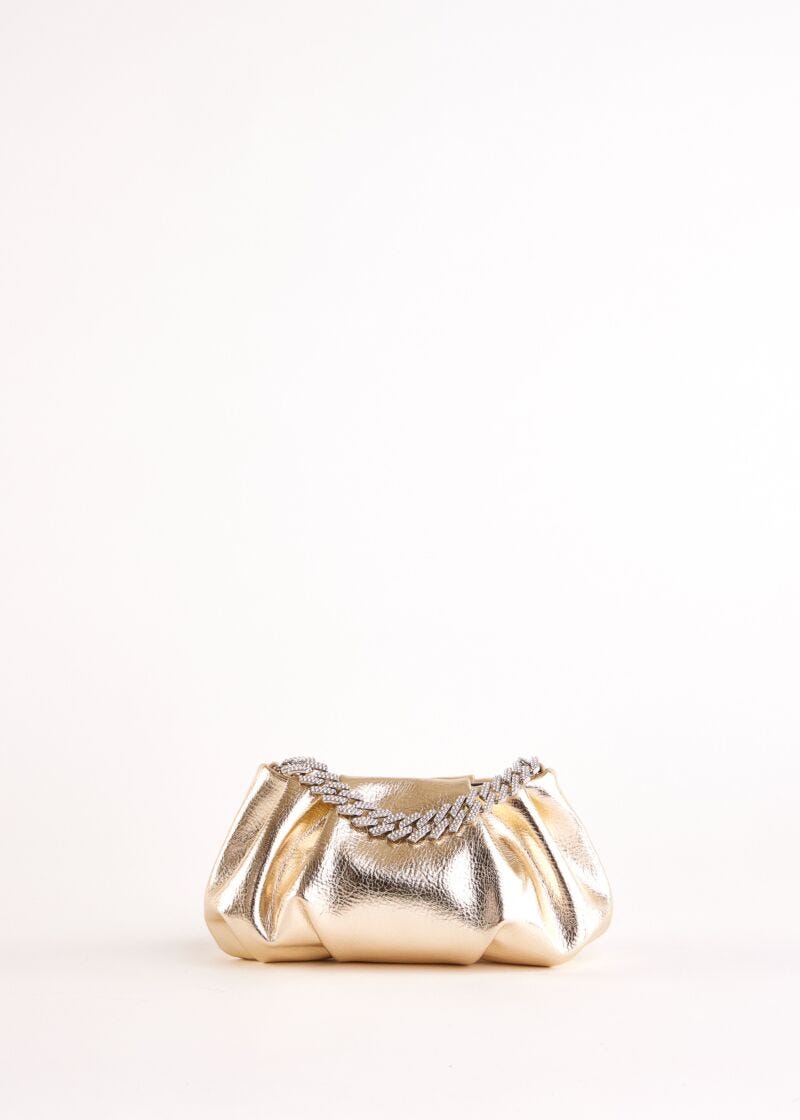 Pochette dorée lamée