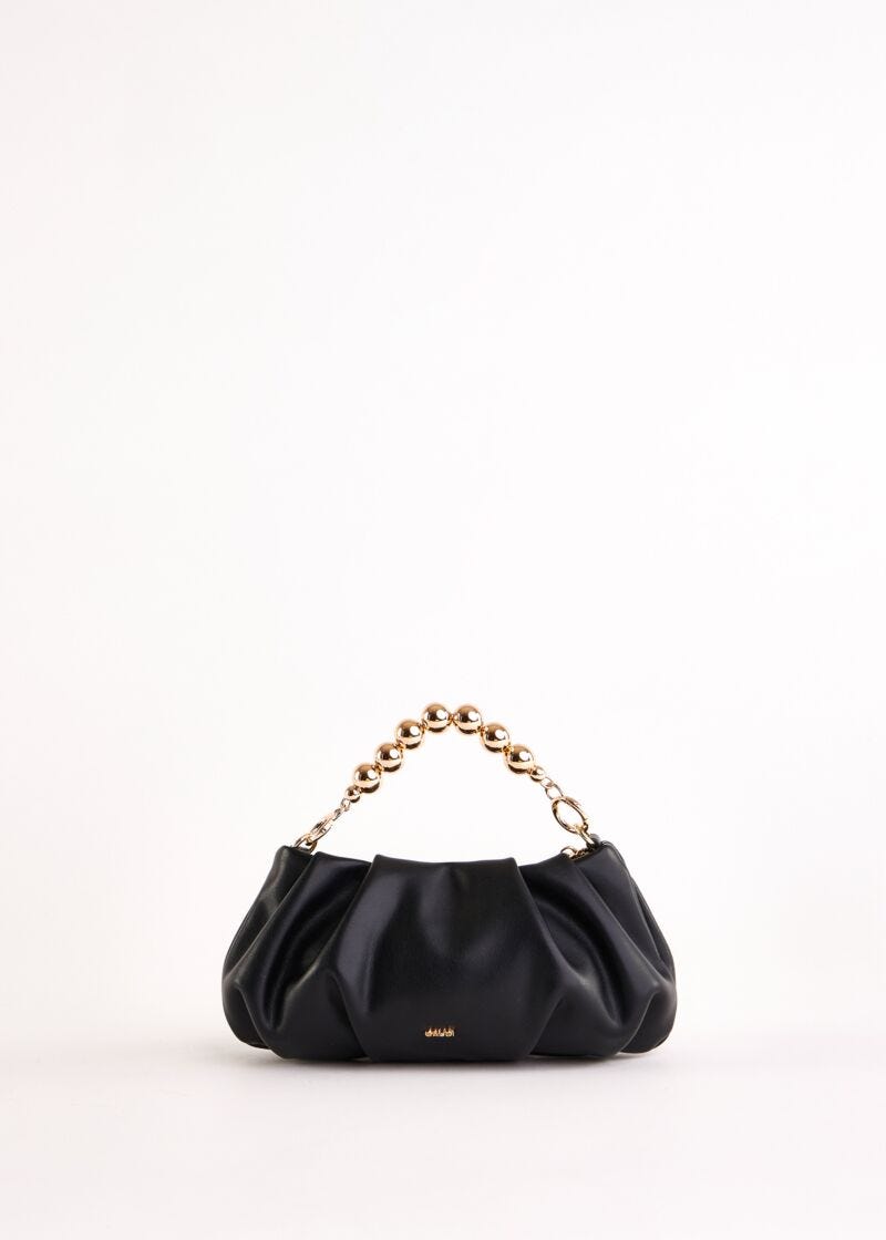 Pochette nera in similpelle