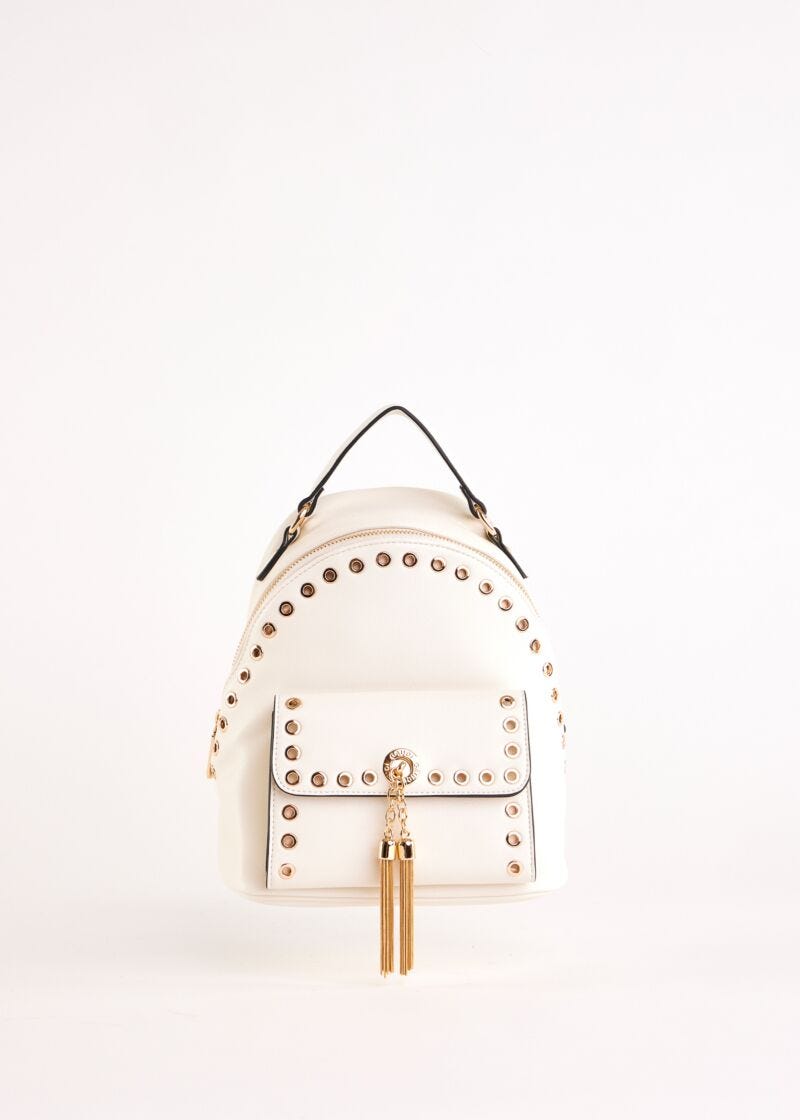 Zaino bianco in similpelle