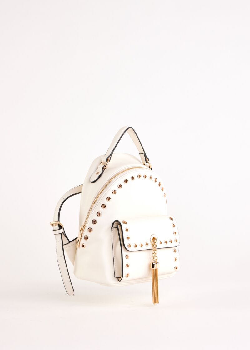 Zaino bianco in similpelle