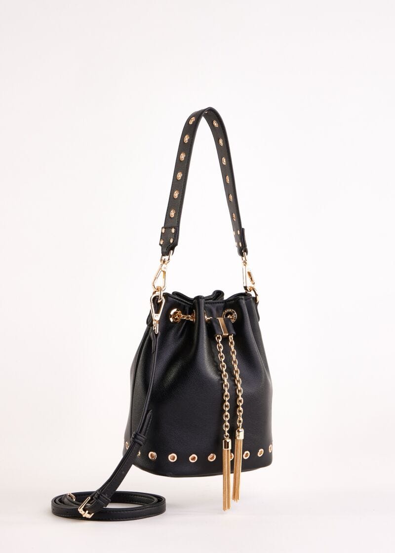Borsa a secchiello nera