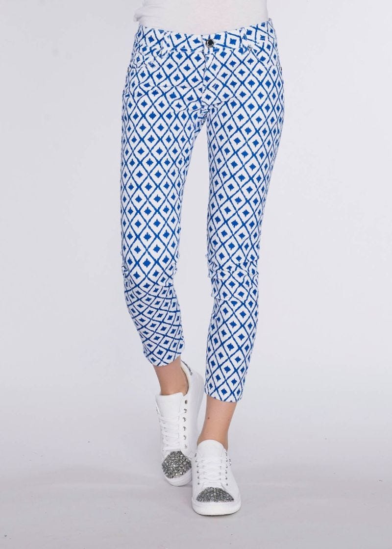 Cotton trousers with graphic print 