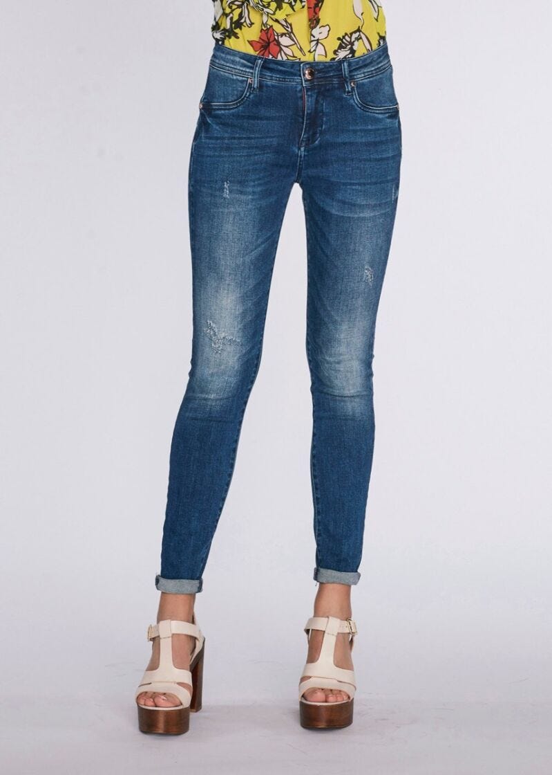 Vintage effect skinny jeans 