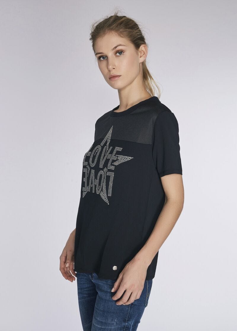 Technical T-shirt with studs 