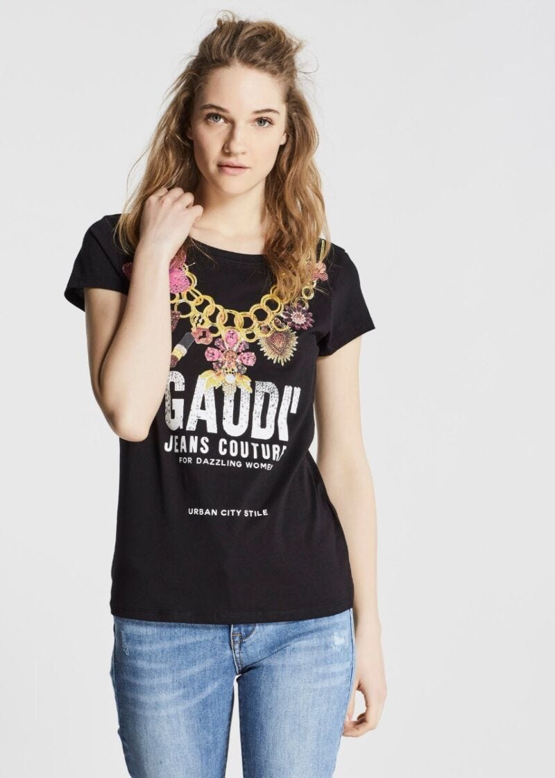 T-shirt en jersey avec strass