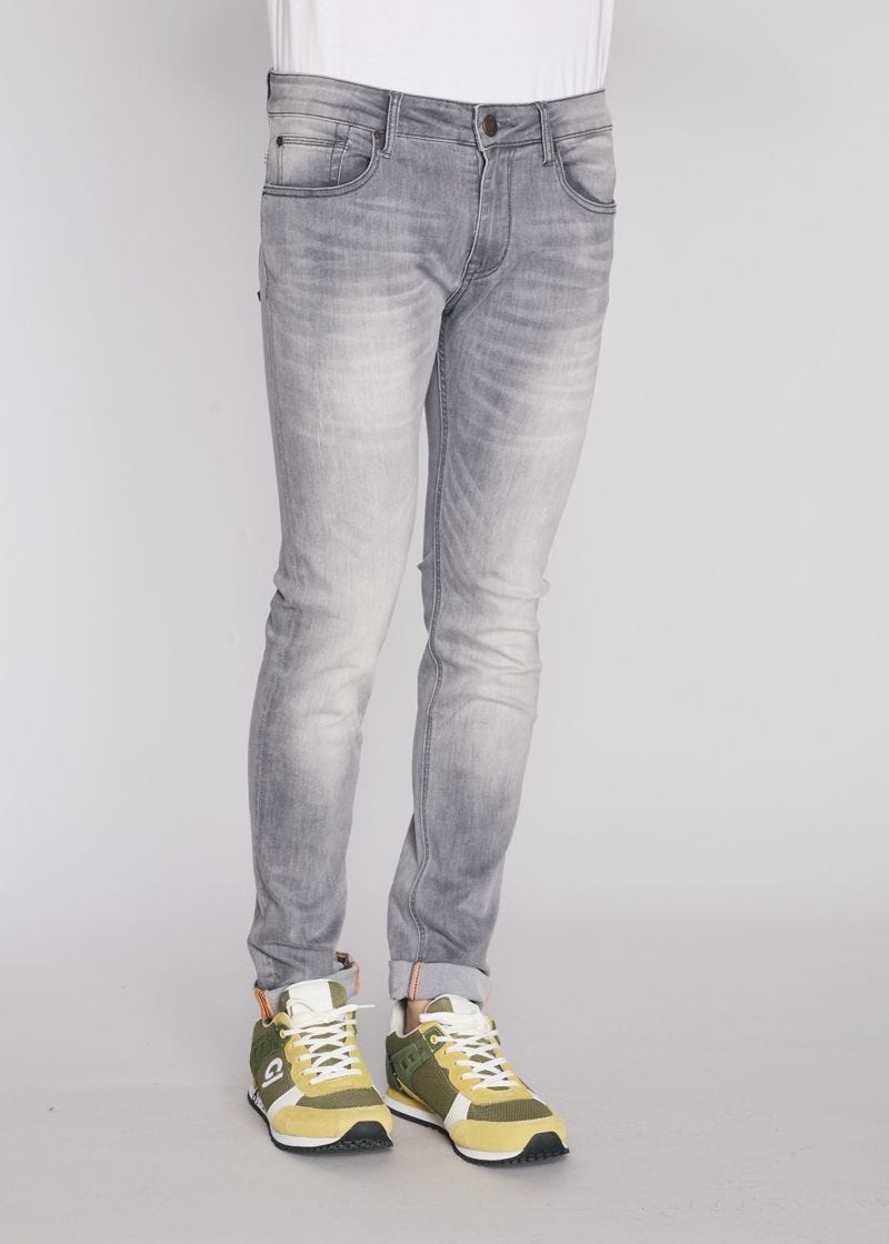 Jeans skinny in denim grigio