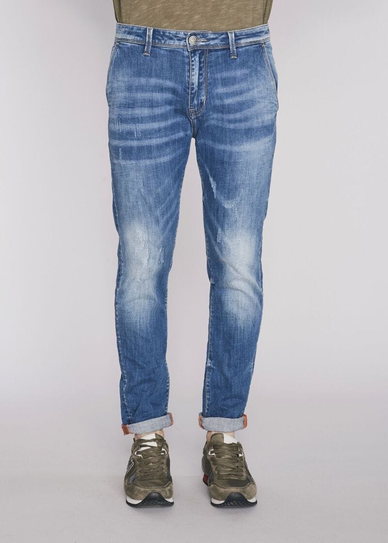 Jean chino skinny en denim stretch 