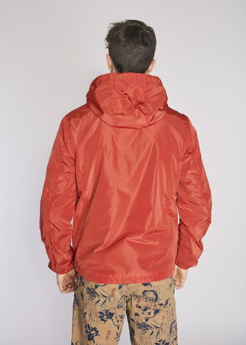 Nylon jacket with hood 