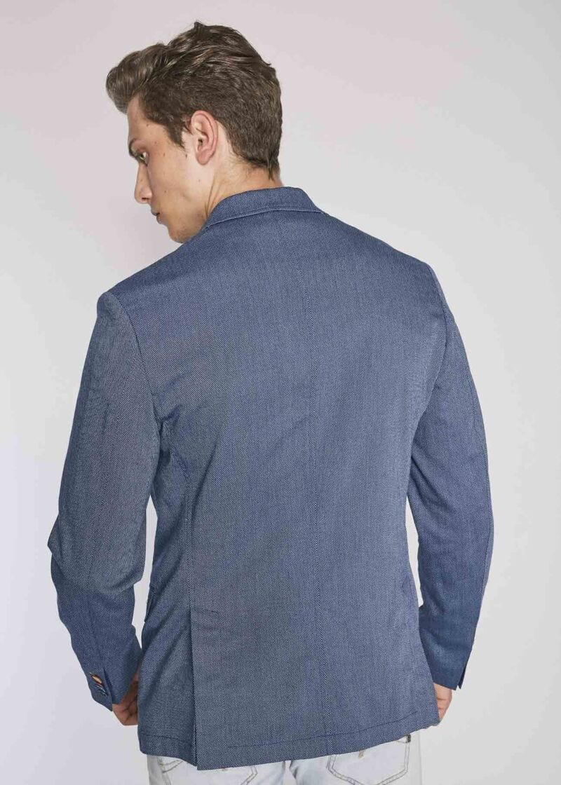 Single-breasted jacket in technical fabric 