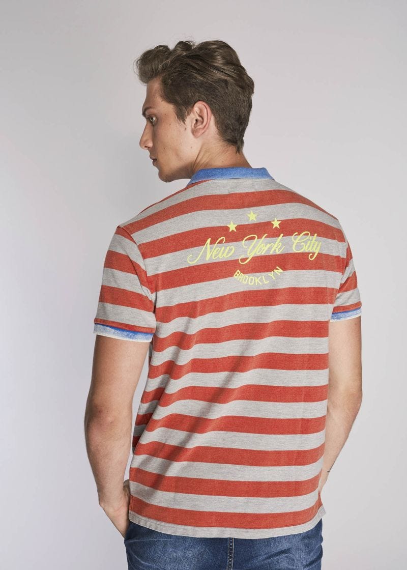 T-shirt polo en coton vintage 