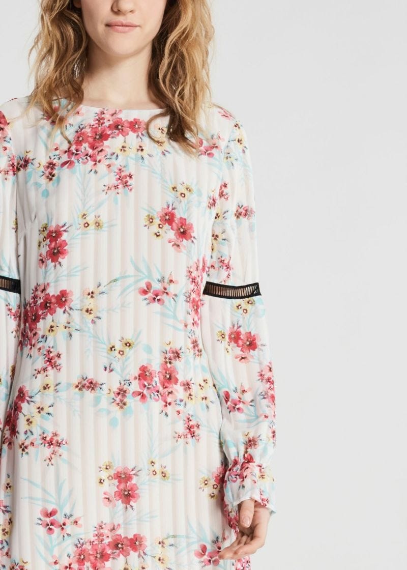 Mini dress with floral print 