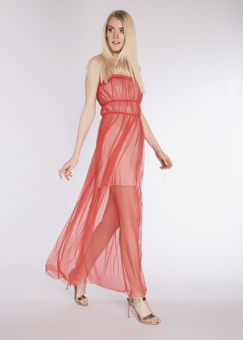 Robe longue en tulle 