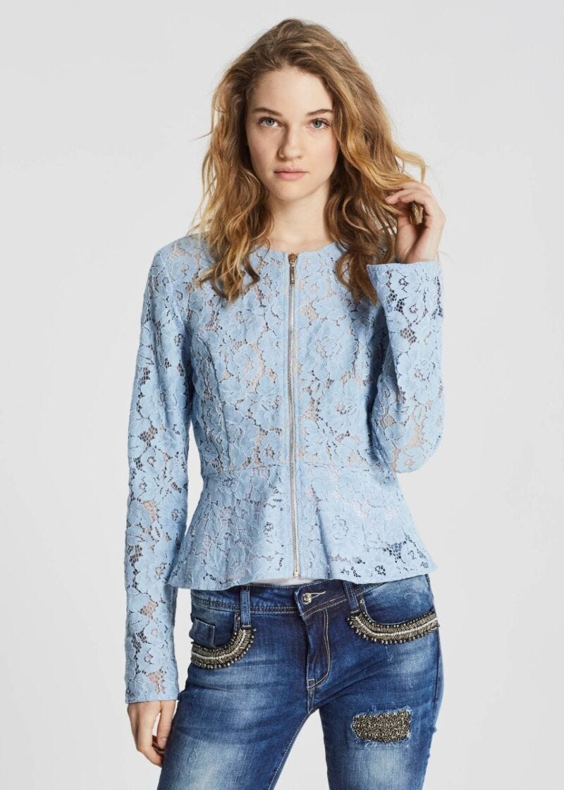 Lace peplum jacket 