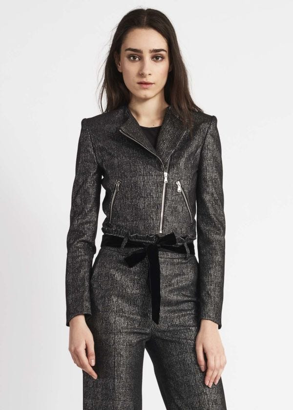 Slim fit jacket in lurex jacquard Gaudì Fashion