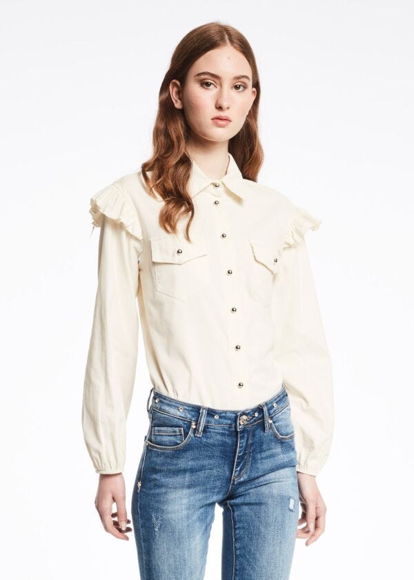 Long Sleeve Shirt White Gaudì Jeans