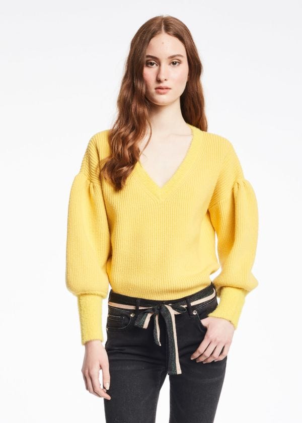 Long Sleeve Knit Yellow Gaudì Jeans