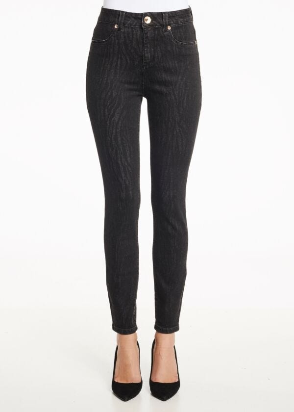 Black jeggings with animal print Gaudì Jeans
