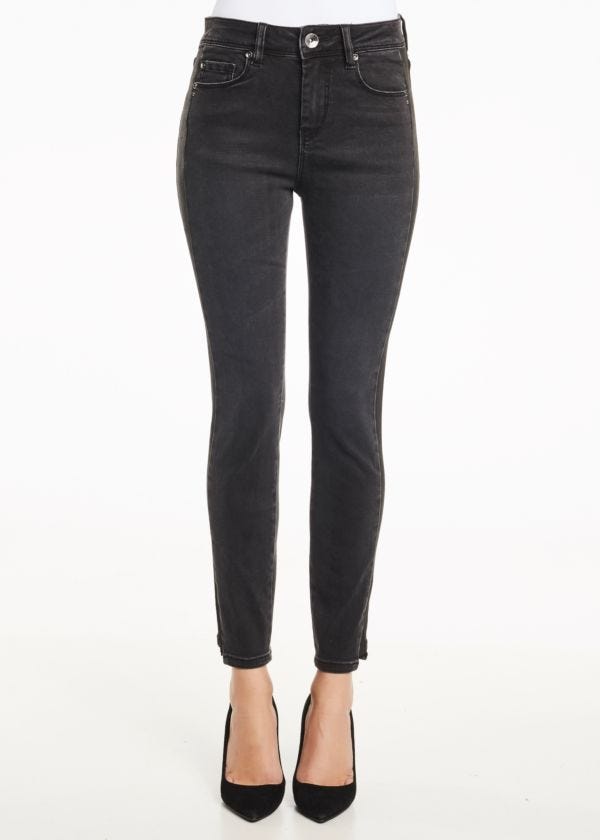 Jeans with faux leather insert Gaudì Jeans